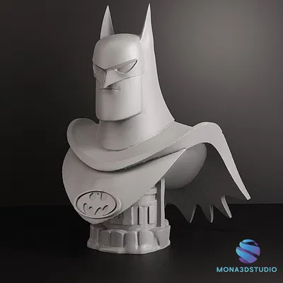 Mô hình Bust Batman phong cách hoạt hình – File STL + Hỗ trợ sẵn
