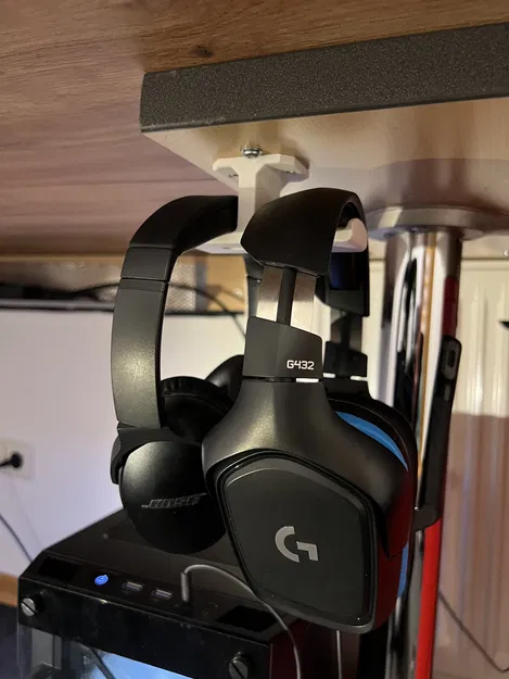 Giá treo tai nghe đôi gắn dưới bàn - Image 1