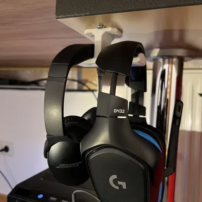 Giá treo tai nghe đôi gắn dưới bàn