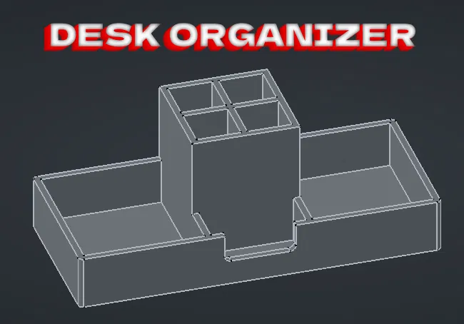 Khay đựng vật dụng văn phòng 3D (Simple Desk Organizer) tiện lợi - Image 1