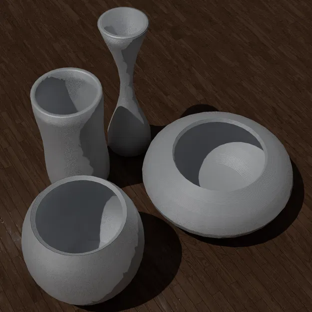 Bộ sưu tập 4 mẫu bình hoa 3D trang trí nhà cửa đẹp mắt - Image 1