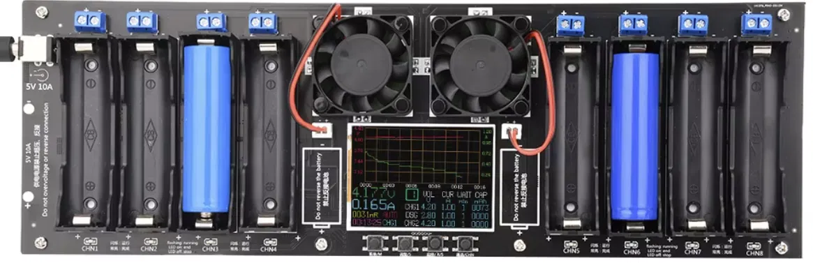 Khung bảo vệ 3D cho bộ kiểm tra dung lượng pin 18650 8 kênh ZK-x8 - Image 2