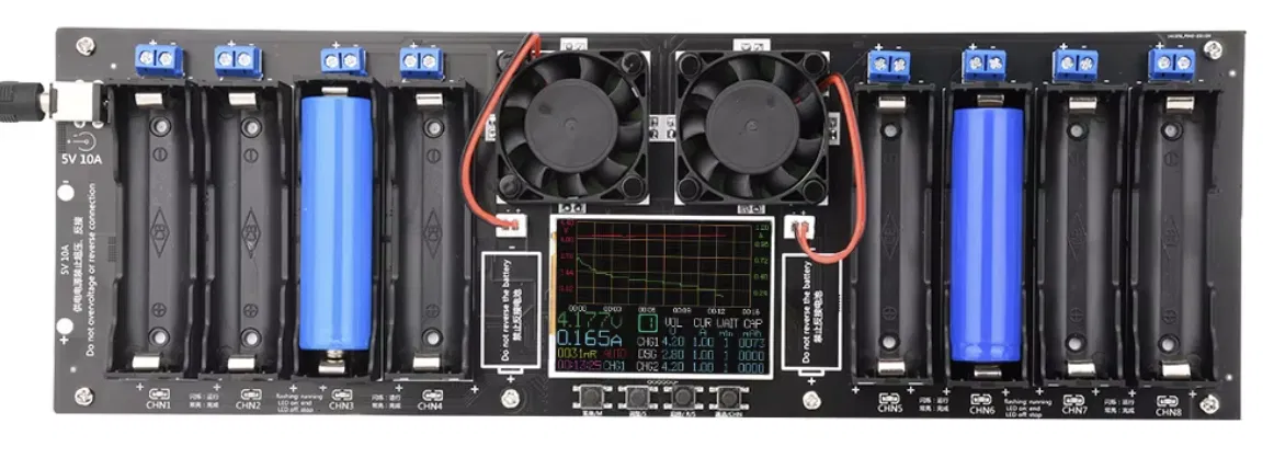 Khung bảo vệ 3D cho bộ kiểm tra dung lượng pin 18650 8 kênh ZK-x8 - Image 3