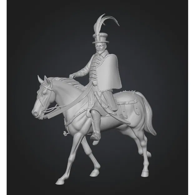 Mô hình 3D Kỵ binh Hungarian Hussar thế kỷ XV-XVI - Image 1