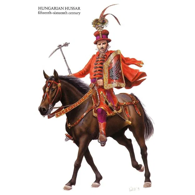 Mô hình 3D Kỵ binh Hungarian Hussar thế kỷ XV-XVI - Image 2