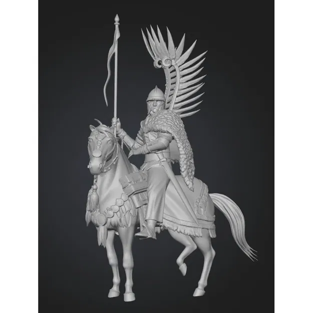 Mô hình 3D Kỵ sĩ có cánh Winged Hussar tinh xảo để in ấn - Image 1