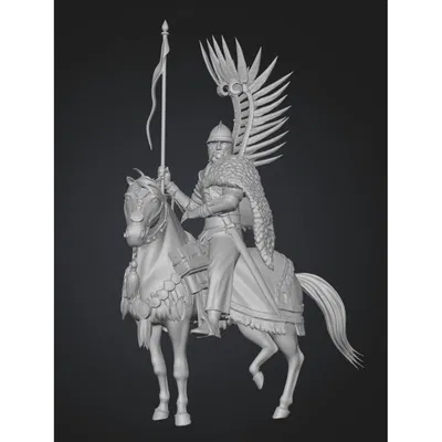 Mô hình 3D Kỵ sĩ có cánh Winged Hussar tinh xảo để in ấn