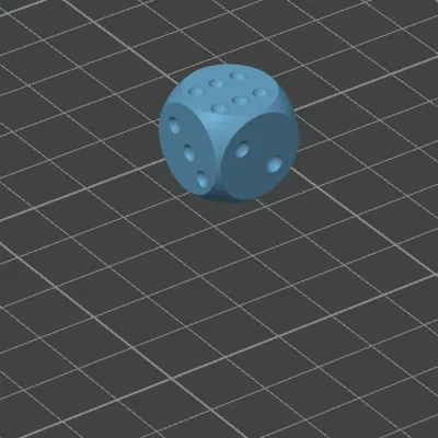 Mô hình xúc xắc 6 mặt (Die) in 3D chuẩn xác