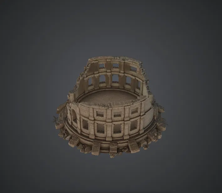 Đấu trường đá đổ nát – Mô hình địa hình đền thờ cổ - Image 2