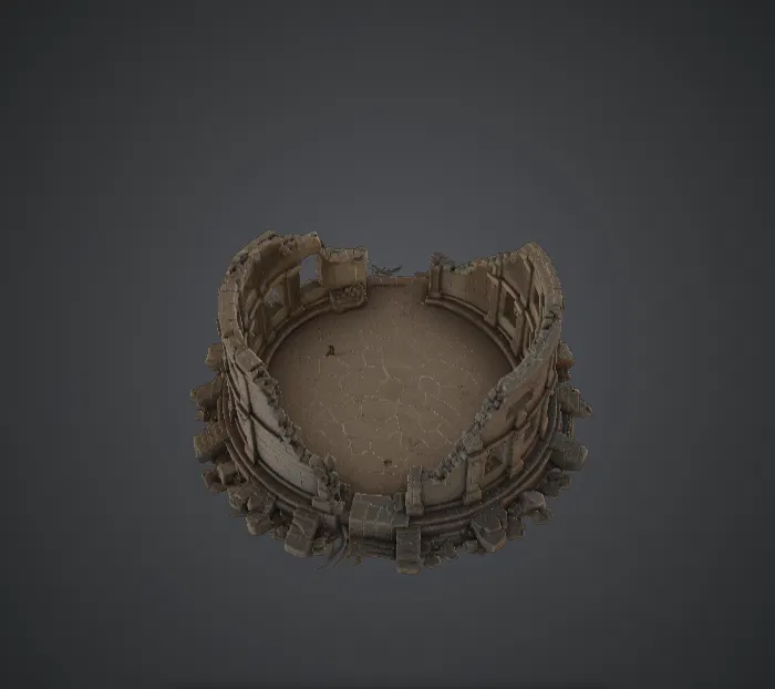 Đấu trường đá đổ nát – Mô hình địa hình đền thờ cổ - Image 3