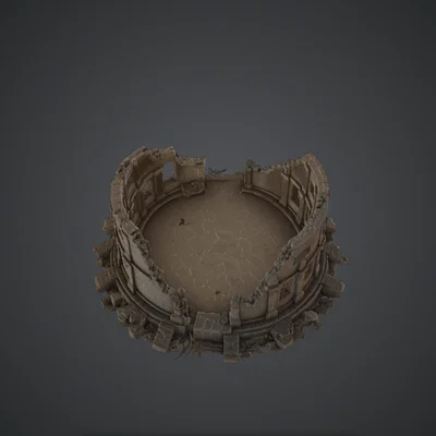 Đấu trường đá đổ nát – Mô hình địa hình đền thờ cổ