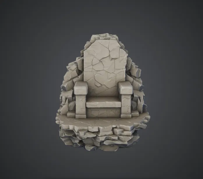 Ngai Đá Đổ Nát – Mô Hình Địa Hình Ghế Ngồi Fantasy Nứt Vỡ - Image 1