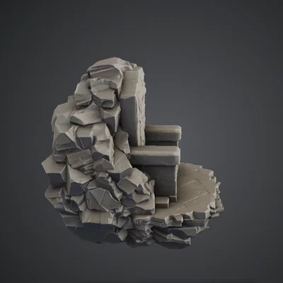 Ngai Đá Đổ Nát – Mô Hình Địa Hình Ghế Ngồi Fantasy Nứt Vỡ