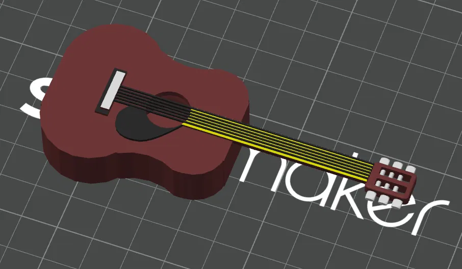 Mô hình đàn Guitar mini cho con rối - Image 3