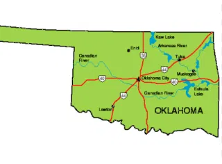 Mô hình 3D bản đồ bang Oklahoma (Oklahoma State) chi tiết - Image 1