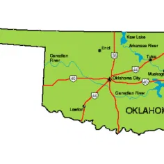 Mô hình 3D bản đồ bang Oklahoma (Oklahoma State) chi tiết