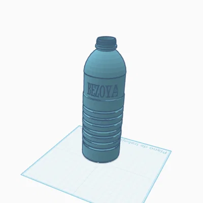 Mô hình 3D chai nước BEZOYA (Water Bottle) cho máy in 3D