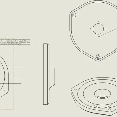 Tấm đế gắn ăng-ten 3D cải tiến: Tương thích bulkhead N-type