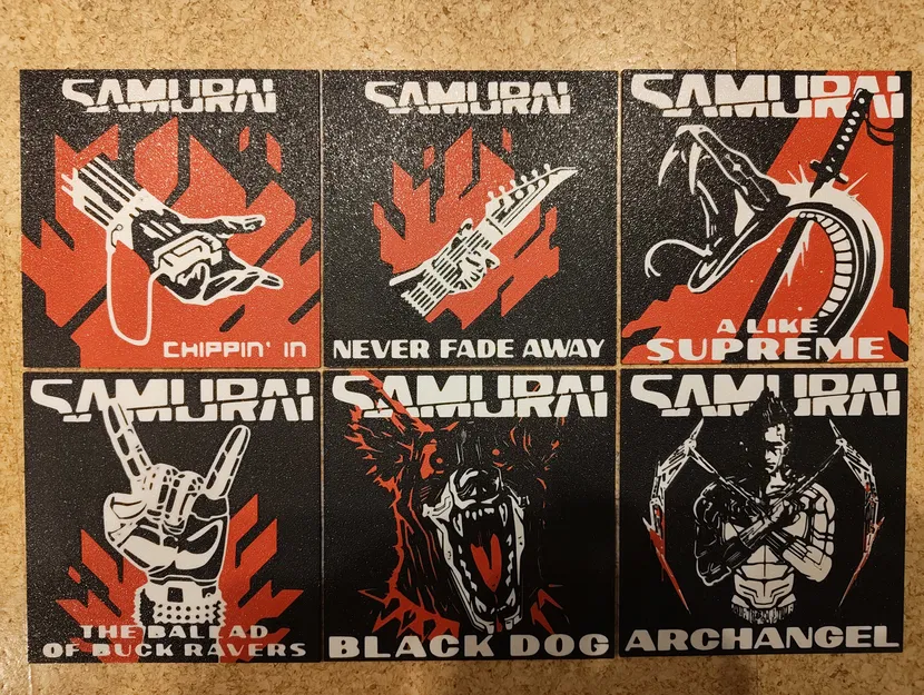 Bìa album Samurai phong cách Cyberpunk - Image 1