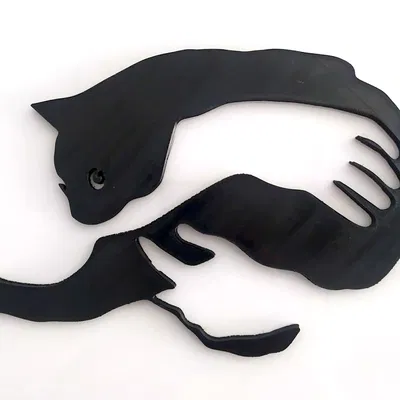 Mô hình tranh treo tường: Mèo nằm trong lòng bạn