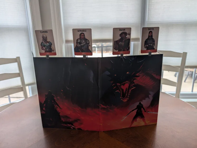 Kẹp giữ thẻ bài cho màn chắn Dungeon Master (D&D Screen Clip) - Image 1