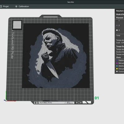 Mô hình HueForge Michael Myers