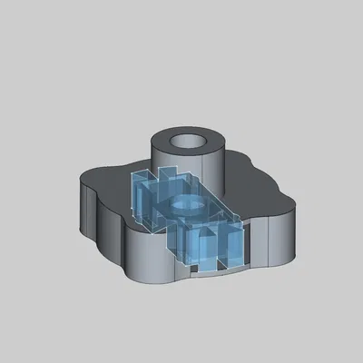 Tay vặn ốc M6 (cao 18mm, cho ốc dày tối đa 5mm)