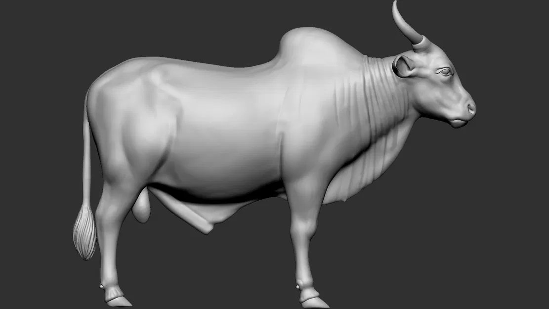Mô hình 3D chú bò Ấn Độ (Indian Bull) dũng mãnh - Image 2