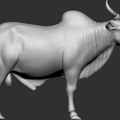 Mô hình 3D chú bò Ấn Độ (Indian Bull) dũng mãnh