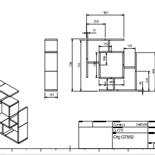 Kệ trang trí đa năng để bàn ORGANIZER GT552 (Mẫu thiết kế 3D)