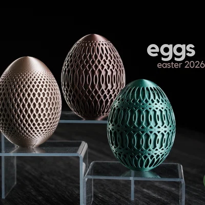 eggs · easter 2026: Bộ ba mẫu trứng phục sinh tối giản
