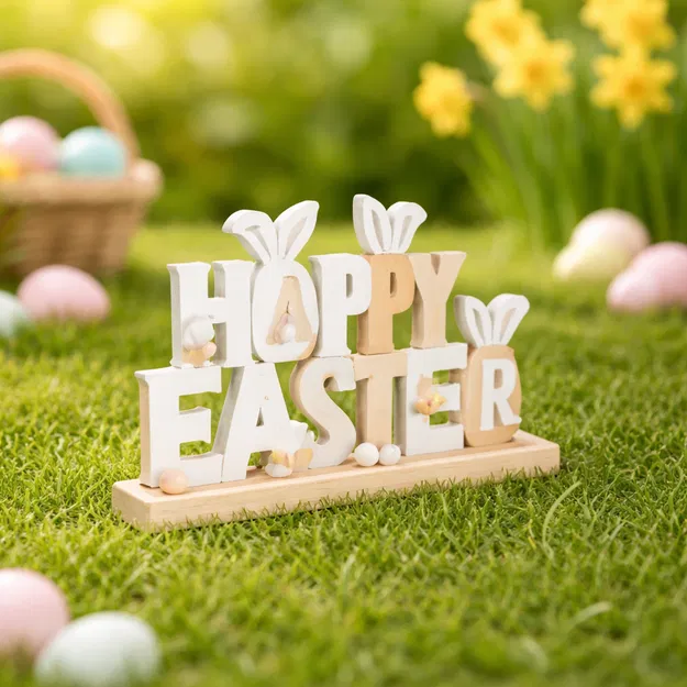 Mô hình trang trí Happy Easter độc đáo cho lễ Phục sinh - Image 1