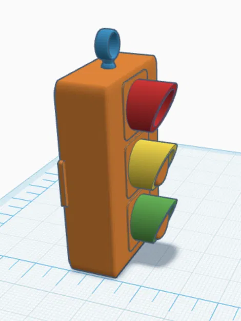 Mô hình đèn giao thông treo cặp có đèn LED cực chất - Image 1