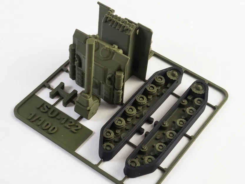 Mô hình lắp ráp ISU-122 tank destroyer kit card - Image 2