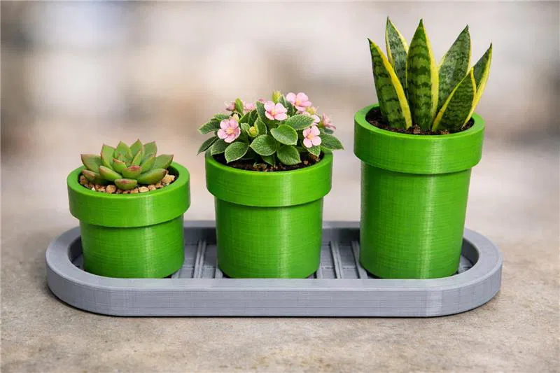 Bộ 3 chậu cây hình ống cống Super Mario in 3D cực chất - Image 1
