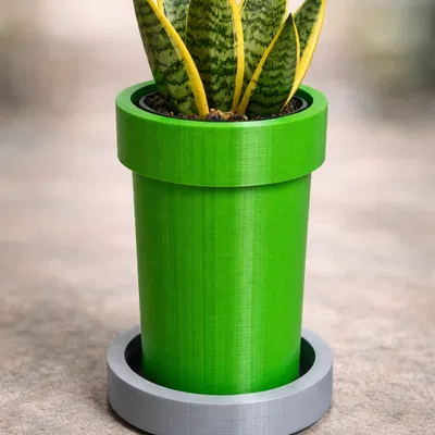 Chậu cây 3D Warp Pipe trang trí phong cách Super Mario