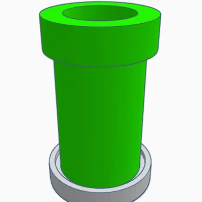 Chậu cây 3D Warp Pipe trang trí phong cách Super Mario