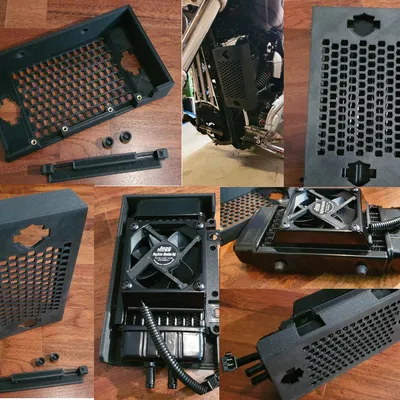 Ốp bảo vệ cho hệ thống làm mát dầu Jagg 10 hàng trên Harley Davidson