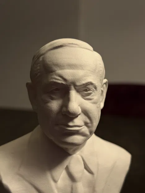 Mô hình tượng chân dung 3D Benjamin Netanyahu (Bibi) chi tiết cao - Image 1