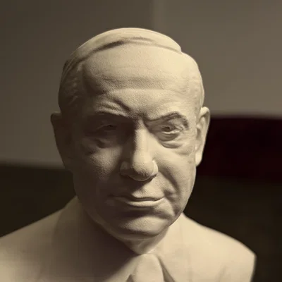 Mô hình tượng chân dung 3D Benjamin Netanyahu (Bibi) chi tiết cao