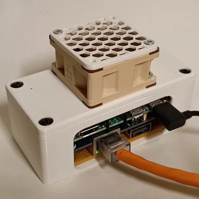 Vỏ hộp Raspberry Pi Zero kèm quạt tản nhiệt 40mm và Ethernet HAT