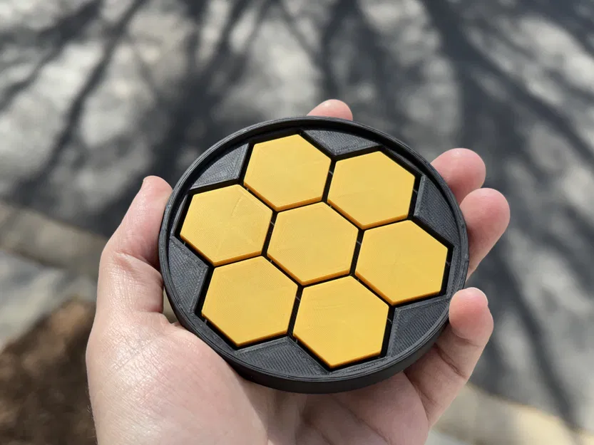 Miếng lót ly hình lục giác JWST Round Coaster in 3D độc đáo - Image 1