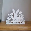 Mô hình thỏ Phục sinh đứng cùng trứng trang trí - Thumbnail 1