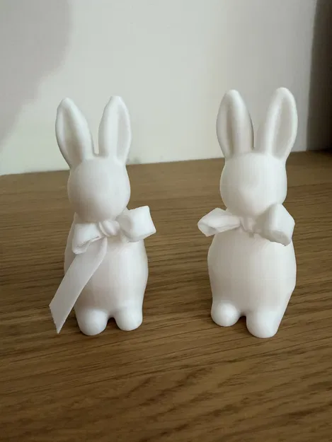 Mô hình chú thỏ Phục sinh trang trí (Easter rabbits with ribbon) - Image 3