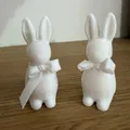 Mô hình chú thỏ Phục sinh trang trí (Easter rabbits with ribbon) - Thumbnail 3