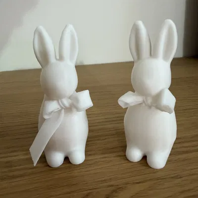 Mô hình chú thỏ Phục sinh trang trí (Easter rabbits with ribbon)