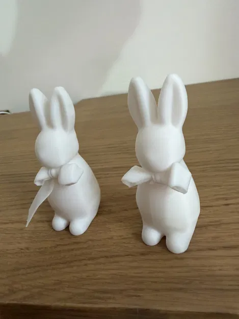 Mô hình chú thỏ Phục sinh trang trí (Easter rabbits with ribbon) - Image 4