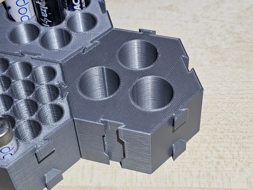 Hộp Đựng Pin 18650 Dạng Hexbox Ghép Nối Thông Minh - Image 1