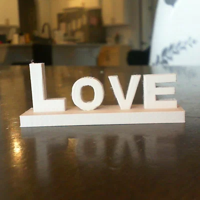 Mô hình trang trí chữ LOVE để bàn - Phụ kiện in 3D tinh tế