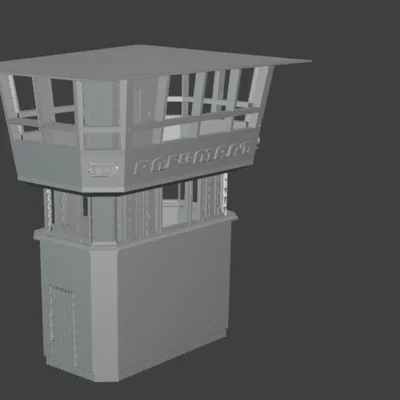 Mô hình tháp điều khiển đường đua Sachsenring Turm cho sa bàn